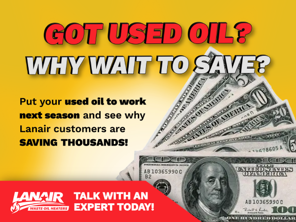 Got used oil, why wait to save